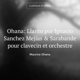 Ohana: Llanto por Ignacio Sanchez Mejías & Sarabande pour clavecin et orchestre
