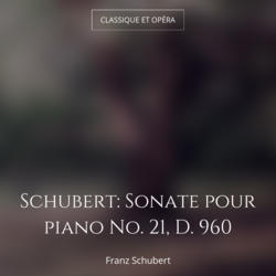 Schubert: Sonate pour piano No. 21, D. 960