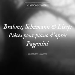 Brahms, Schumann & Liszt: Pièces pour piano d'après Paganini