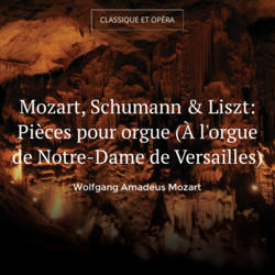 Mozart, Schumann & Liszt: Pièces pour orgue (À l'orgue de Notre-Dame de Versailles)