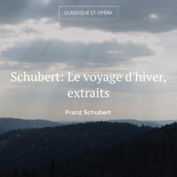 Schubert: Le voyage d'hiver, extraits