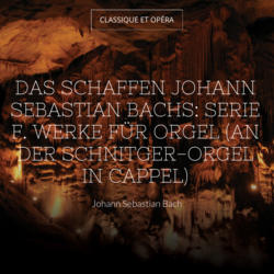 Das Schaffen Johann Sebastian Bachs: Serie F. Werke für Orgel (An der Schnitger-Orgel in Cappel)