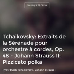 Tchaikovsky: Extraits de la Sérénade pour orchestre à cordes, Op. 48 - Johann Strauss II: Pizzicato polka