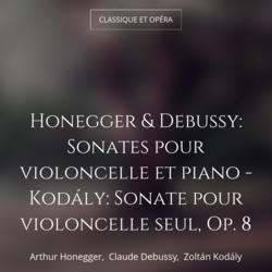 Honegger & Debussy: Sonates pour violoncelle et piano - Kodály: Sonate pour violoncelle seul, Op. 8