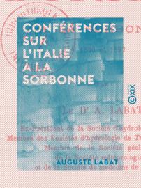 Conférences sur l'Italie à la Sorbonne